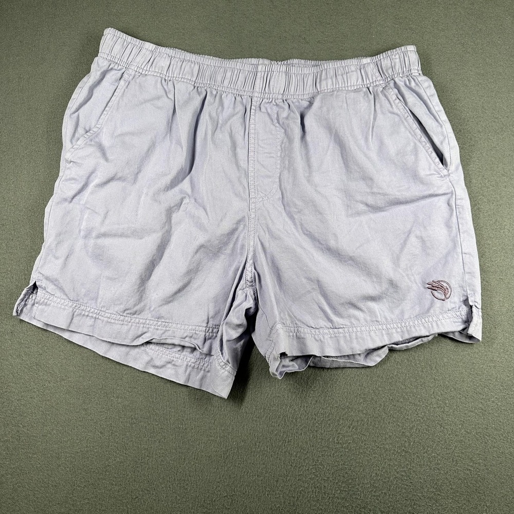 Crazy Shirts Shorts Mens 2XL Lavender Twill Chino Beach Elastic Waist 5 Inseam